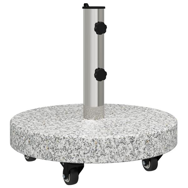 Grote foto vidaxl parasolvoet verstelbaar grijs 45 x 45 x 42.5 cm graniet en rvs tuin en terras overige tuin en terras