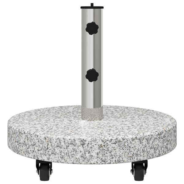 Grote foto vidaxl parasolvoet verstelbaar grijs 45 x 45 x 42.5 cm graniet en rvs tuin en terras overige tuin en terras