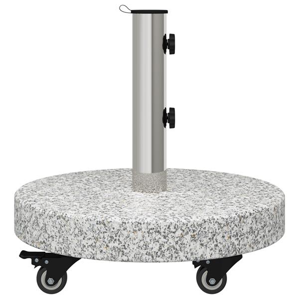 Grote foto vidaxl parasolvoet verstelbaar grijs 45 x 45 x 42.5 cm graniet en rvs tuin en terras overige tuin en terras