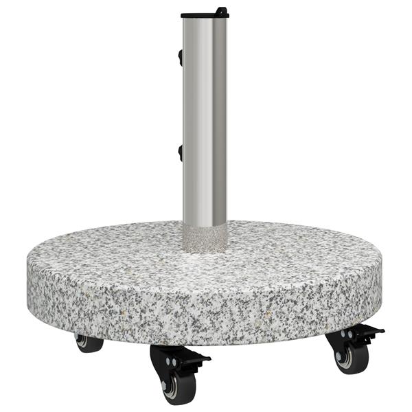 Grote foto vidaxl parasolvoet verstelbaar grijs 45 x 45 x 42.5 cm graniet en rvs tuin en terras overige tuin en terras