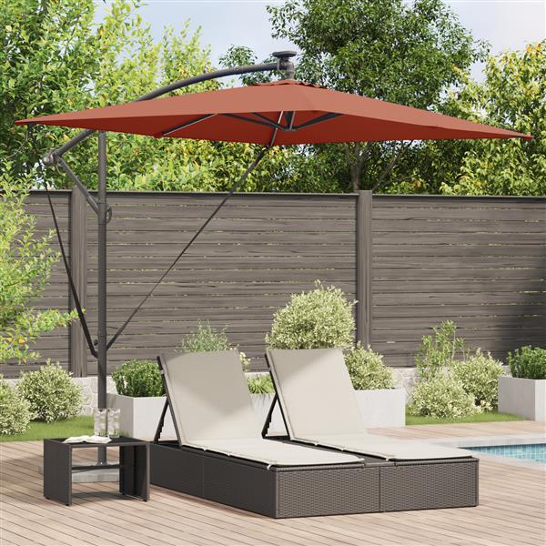 Grote foto vidaxl cantilever banana parasol terracotta 294 x 200 x 254 cm tuin en terras overige tuin en terras