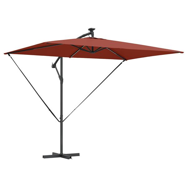 Grote foto vidaxl cantilever banana parasol terracotta 294 x 200 x 254 cm tuin en terras overige tuin en terras