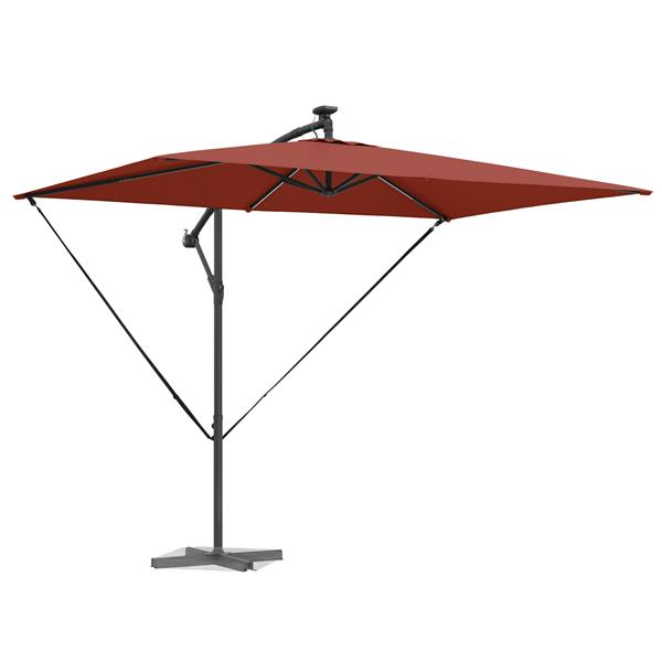 Grote foto vidaxl cantilever banana parasol terracotta 294 x 200 x 254 cm tuin en terras overige tuin en terras