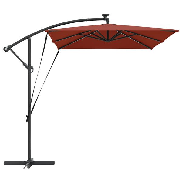 Grote foto vidaxl cantilever banana parasol terracotta 294 x 200 x 254 cm tuin en terras overige tuin en terras