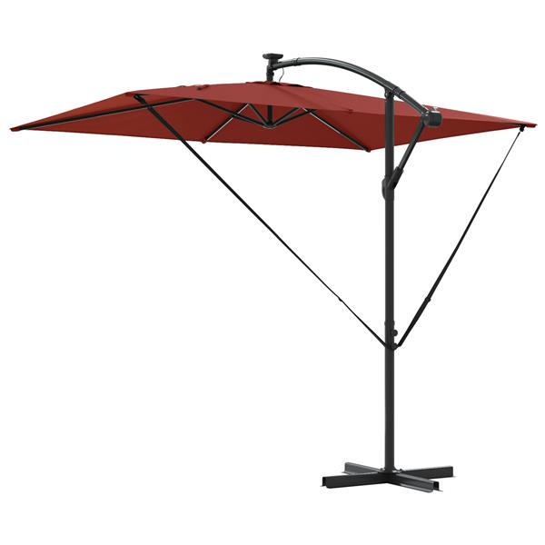 Grote foto vidaxl cantilever banana parasol terracotta 294 x 200 x 254 cm tuin en terras overige tuin en terras