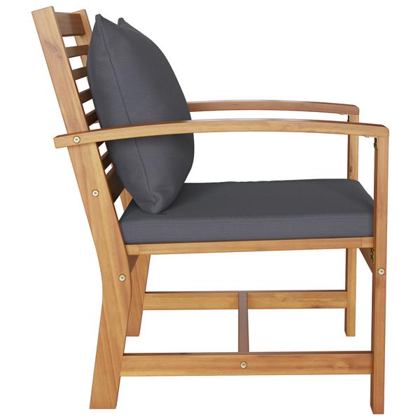 Grote foto vidaxl tuinstoelen 2 pcs bruin 60 x 65 x 76.5 cm massief teakhout tuin en terras tuinmeubelen