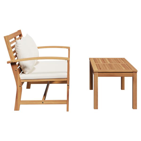 Grote foto vidaxl tuin sofa set 2 pcs bruin massief teakhout tuin en terras tuinmeubelen
