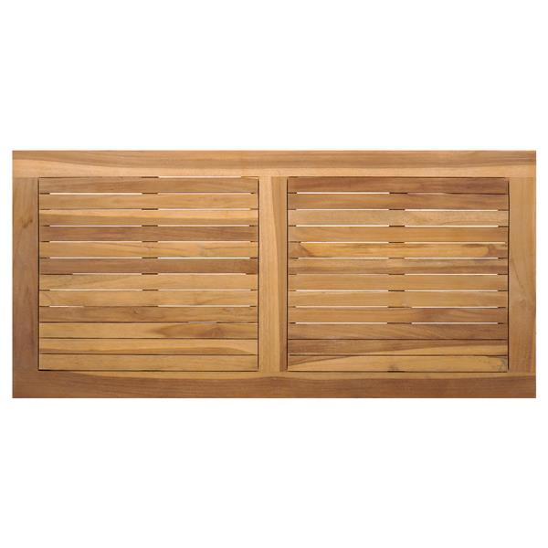 Grote foto vidaxl tuin sofa set 2 pcs bruin massief teakhout tuin en terras tuinmeubelen