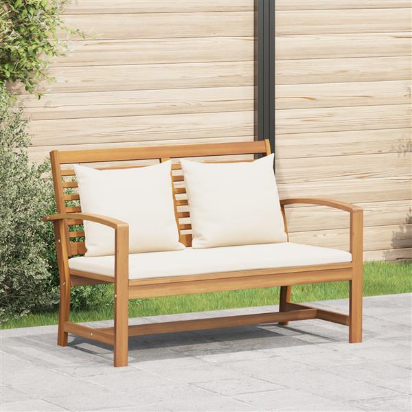 Grote foto vidaxl tuinbank bruin 110 x 64 x 76.5 cm massief teakhout tuin en terras tuinmeubelen