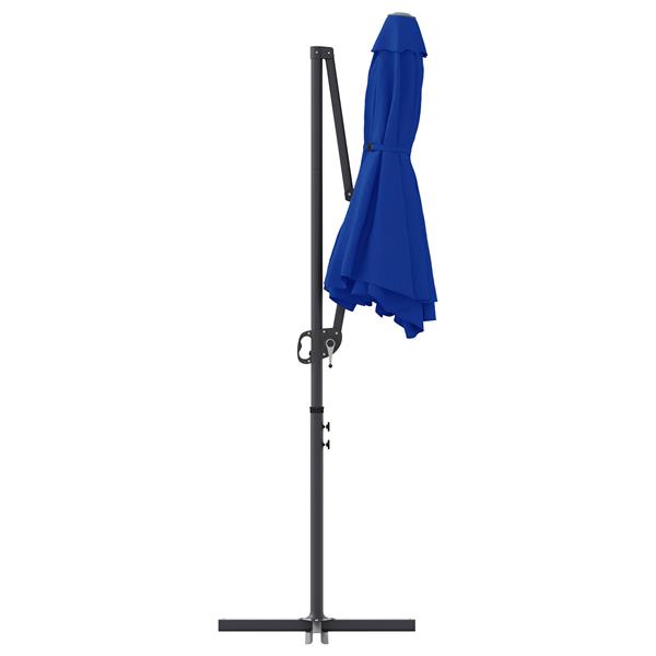 Grote foto vidaxl tuin cantilever parasol met slot azuurblauw 372 x 198 x 253 cm tuin en terras overige tuin en terras