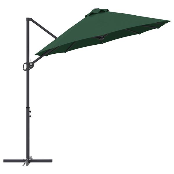 Grote foto vidaxl tuin cantilever parasol met slot groen 372 x 198 x 253 cm tuin en terras overige tuin en terras