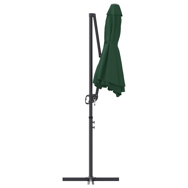 Grote foto vidaxl tuin cantilever parasol met slot groen 372 x 198 x 253 cm tuin en terras overige tuin en terras