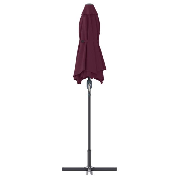 Grote foto vidaxl tuinparasol bordeauxrood 380 x 196 x 235 cm poedergecoat staal tuin en terras overige tuin en terras