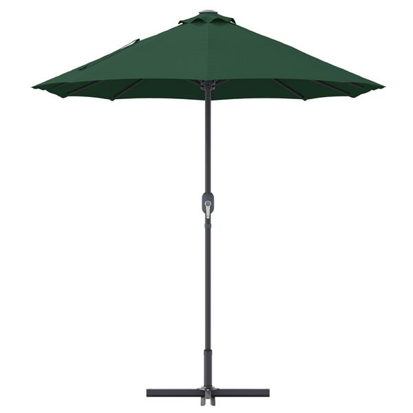 Grote foto vidaxl tuinparasol groen 380 x 196 x 235 cm poedergecoat staal tuin en terras overige tuin en terras
