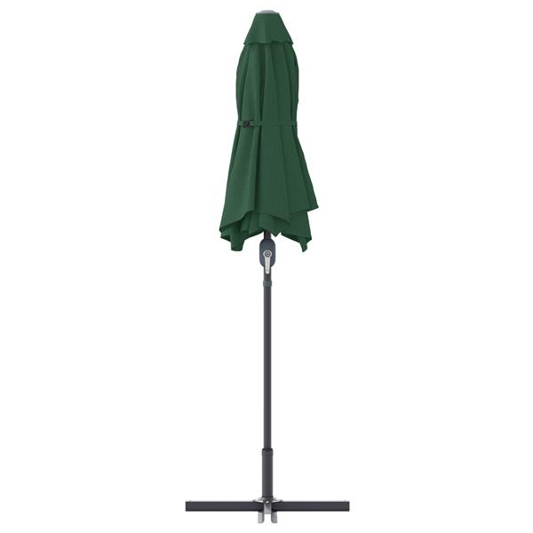 Grote foto vidaxl tuinparasol groen 380 x 196 x 235 cm poedergecoat staal tuin en terras overige tuin en terras