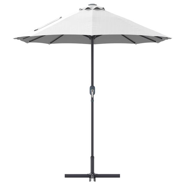 Grote foto vidaxl tuinparasol zand 380 x 196 x 235 cm poedergecoat staal tuin en terras overige tuin en terras
