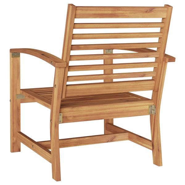 Grote foto vidaxl tuinstoelen 2 pcs bruin 60 x 65 x 76.5 cm massief teakhout tuin en terras tuinmeubelen