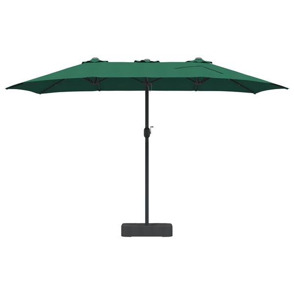 Grote foto vidaxl tuinparasol groen 385 x 209 x 244 cm stof tuin en terras overige tuin en terras