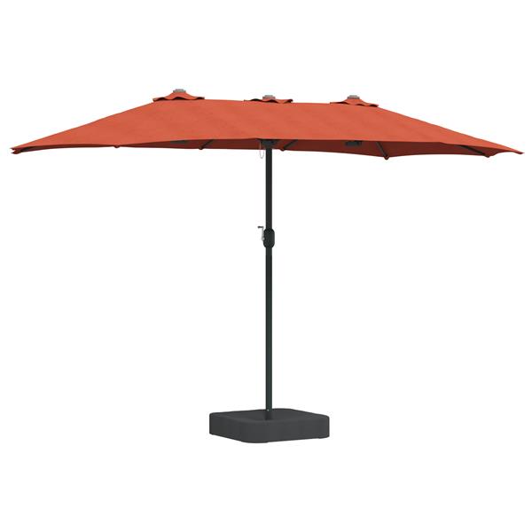Grote foto vidaxl tuinparasol terracotta 385 x 209 x 244 cm stof tuin en terras overige tuin en terras