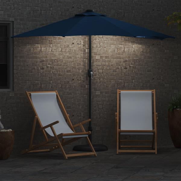 Grote foto vidaxl tuinparasol azurblauw 294 x 150 x 224 cm stof tuin en terras overige tuin en terras
