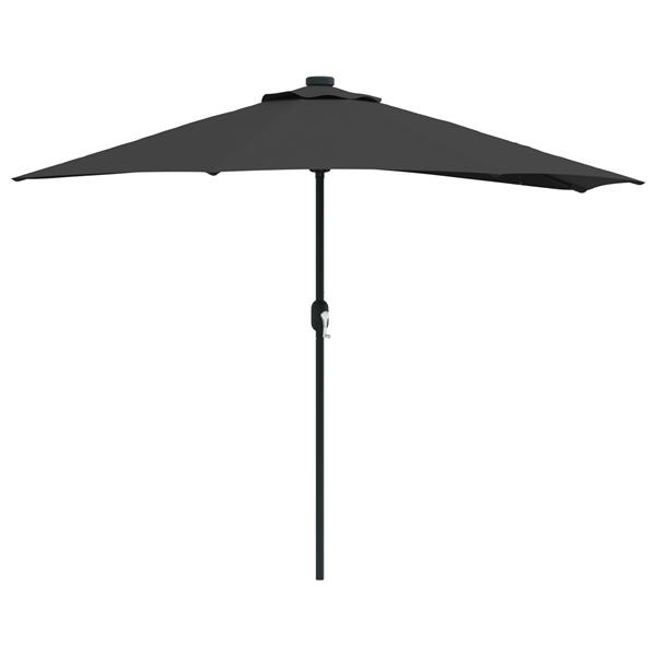 Grote foto vidaxl tuinparasol zwart 294 x 150 x 224 cm stof tuin en terras overige tuin en terras