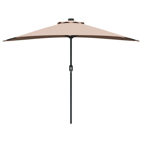 Grote foto vidaxl tuinparasol taupe 294 x 150 x 224 cm stof tuin en terras overige tuin en terras