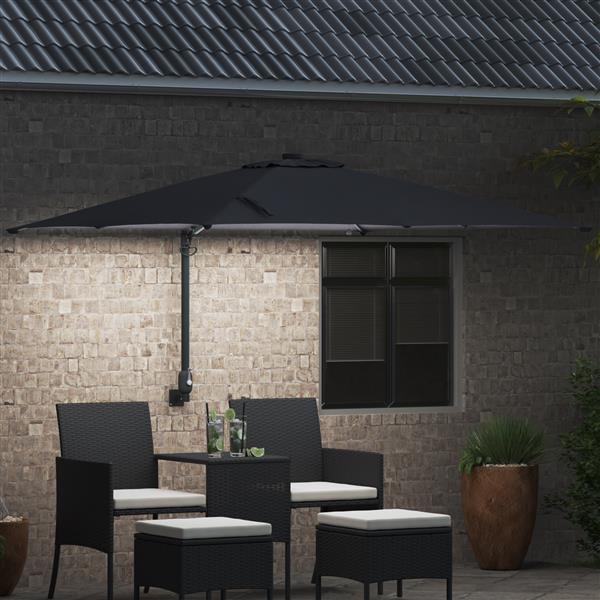 Grote foto vidaxl tuinparasol antraciet 248.5 x 247.5 x 160 cm stof tuin en terras overige tuin en terras