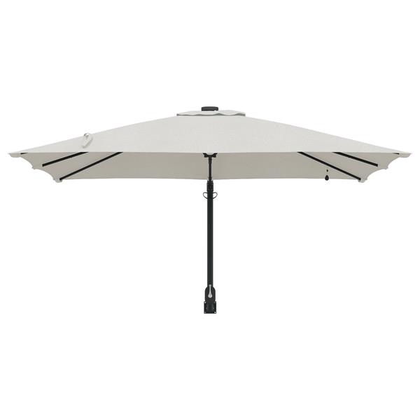 Grote foto vidaxl tuinparasol zand 248.5 x 247.5 x 160 cm stof tuin en terras overige tuin en terras