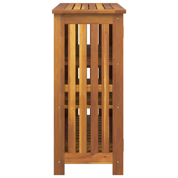 Grote foto vidaxl tuinkast met opslag met de deur bruin 78 x 36.5 x 78cm massief acaciahout huis en inrichting overige