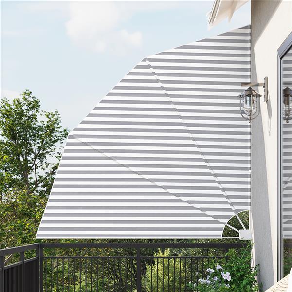 Grote foto vidaxl balkon privacy scherm antraciet en wit 210 x 210 cm stof tuin en terras overige tuin en terras