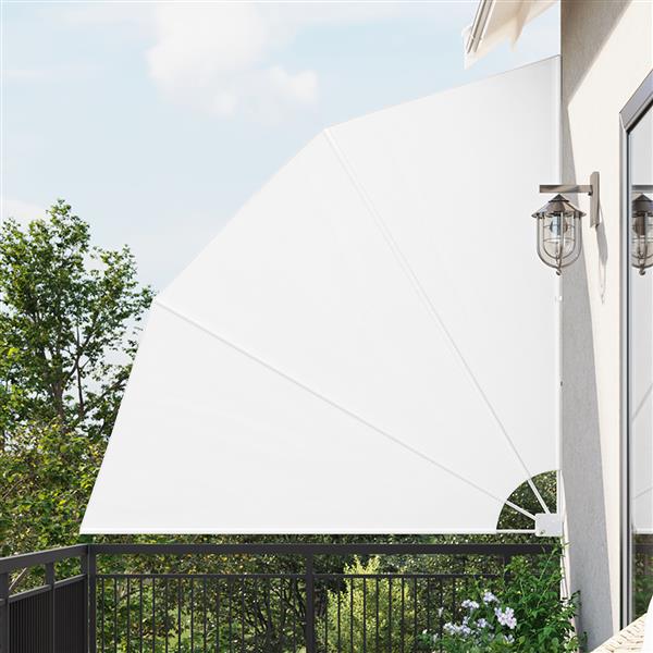 Grote foto vidaxl balkon privacy scherm wit 210 x 210 cm stof tuin en terras overige tuin en terras