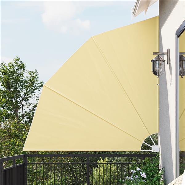 Grote foto vidaxl balkon privacy scherm zand 210 x 210 cm stof tuin en terras overige tuin en terras