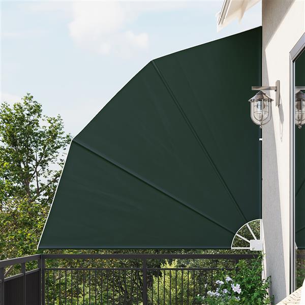 Grote foto vidaxl balkon privacy scherm donkergroen 210 x 210 cm stof tuin en terras overige tuin en terras