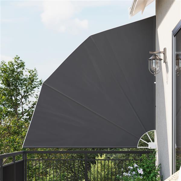 Grote foto vidaxl balkon privacy scherm zwart 210 x 210 cm stof tuin en terras overige tuin en terras