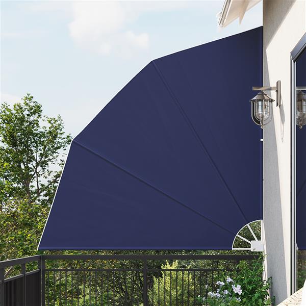 Grote foto vidaxl balkon privacy scherm marineblauw 210 x 210 cm stof tuin en terras overige tuin en terras