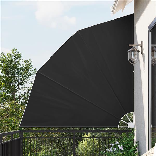 Grote foto vidaxl balkon privacy scherm antraciet 210 x 210 cm stof tuin en terras overige tuin en terras
