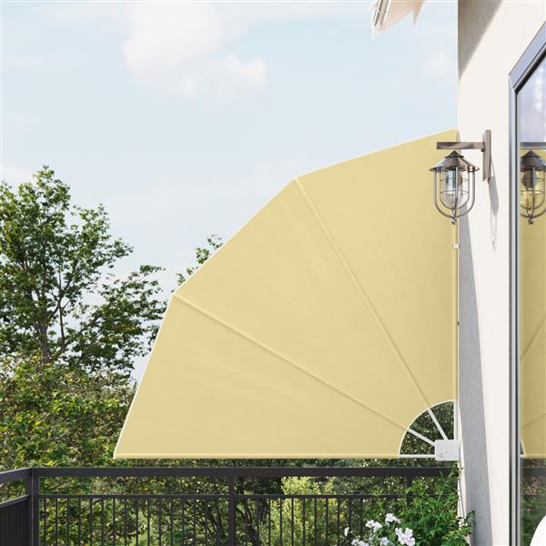 Grote foto vidaxl balkon privacy scherm zand 140 x 140 cm stof tuin en terras overige tuin en terras