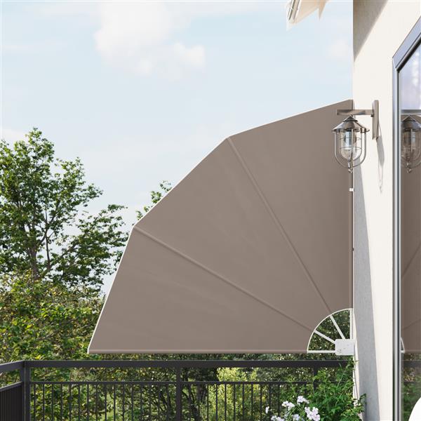 Grote foto vidaxl balkon privacy scherm taupe 140 x 140 cm stof tuin en terras overige tuin en terras