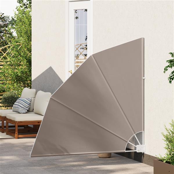 Grote foto vidaxl balkon privacy scherm taupe 140 x 140 cm stof tuin en terras overige tuin en terras