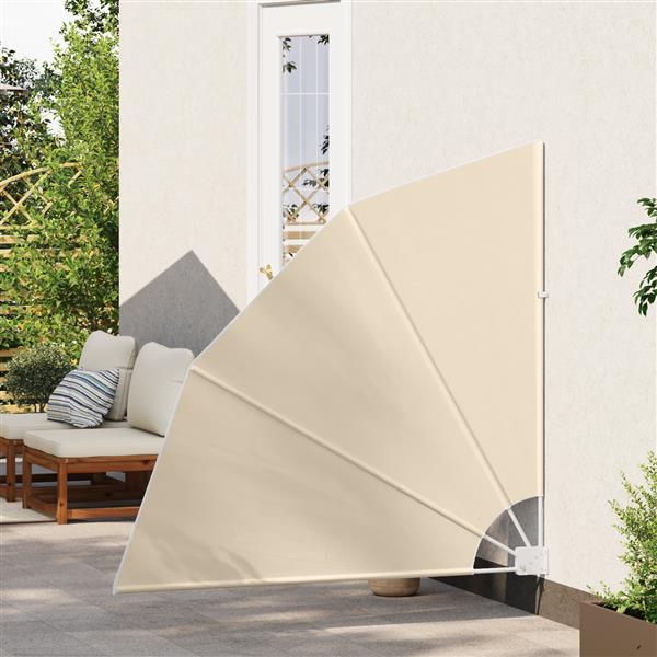 Grote foto vidaxl balkon privacy scherm beige 140 x 140 cm stof tuin en terras overige tuin en terras