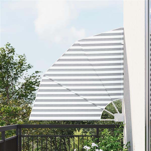Grote foto vidaxl balkon privacy scherm antraciet en wit 115 x 115 cm stof tuin en terras overige tuin en terras