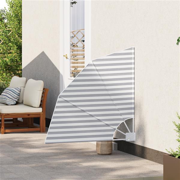 Grote foto vidaxl balkon privacy scherm antraciet en wit 115 x 115 cm stof tuin en terras overige tuin en terras