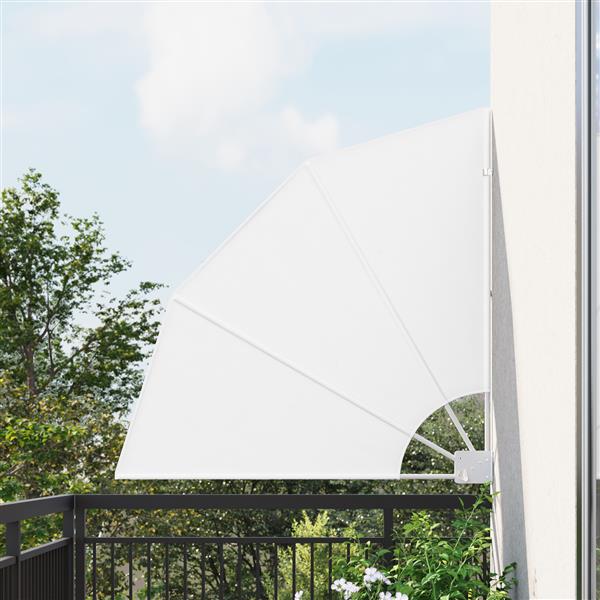 Grote foto vidaxl balkon privacy scherm wit 115 x 115 cm stof tuin en terras overige tuin en terras