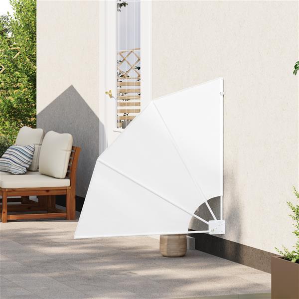 Grote foto vidaxl balkon privacy scherm wit 115 x 115 cm stof tuin en terras overige tuin en terras