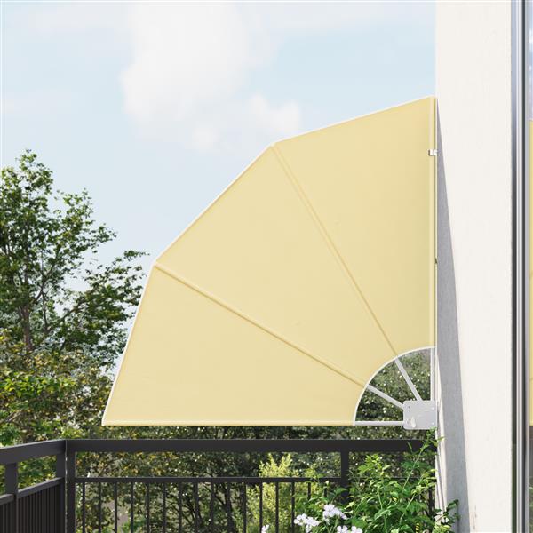 Grote foto vidaxl balkon privacy scherm zand 115 x 115 cm stof tuin en terras overige tuin en terras