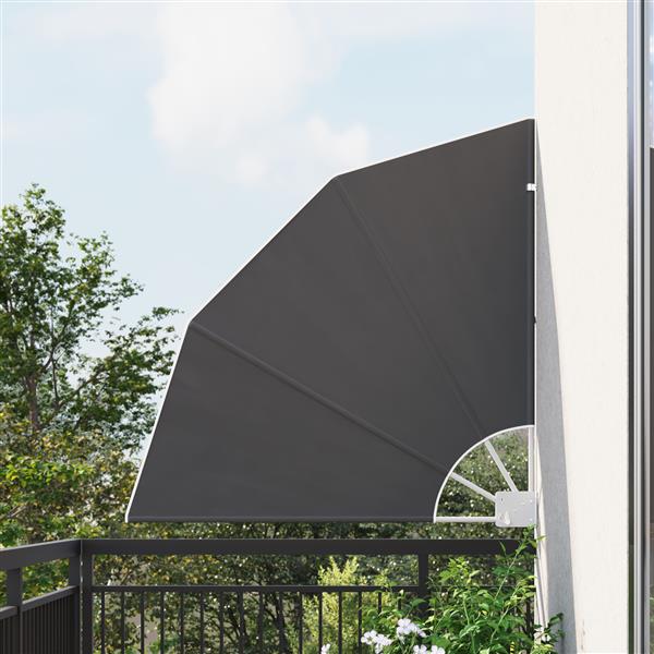 Grote foto vidaxl balkon privacy scherm zwart 115 x 115 cm stof tuin en terras overige tuin en terras