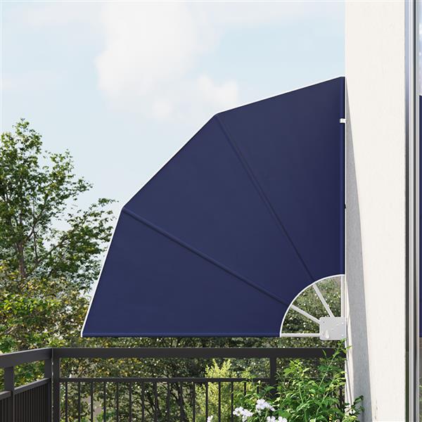 Grote foto vidaxl balkon privacy scherm marineblauw 115 x 115 cm stof tuin en terras overige tuin en terras