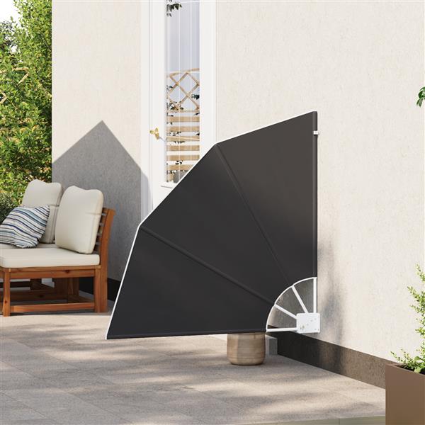 Grote foto vidaxl balkon privacy scherm antraciet 115 x 115 cm stof tuin en terras overige tuin en terras