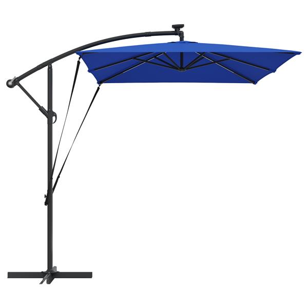 Grote foto vidaxl cantilever banana parasol met slot blauw 294 x 200 x 254 cm tuin en terras overige tuin en terras