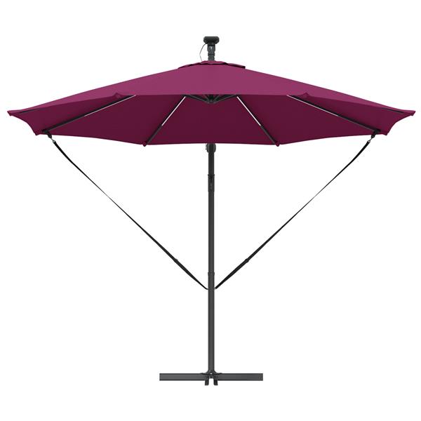 Grote foto vidaxl cantilever banana parasol bordeauxrood 294 x 294 x 248 cm tuin en terras overige tuin en terras